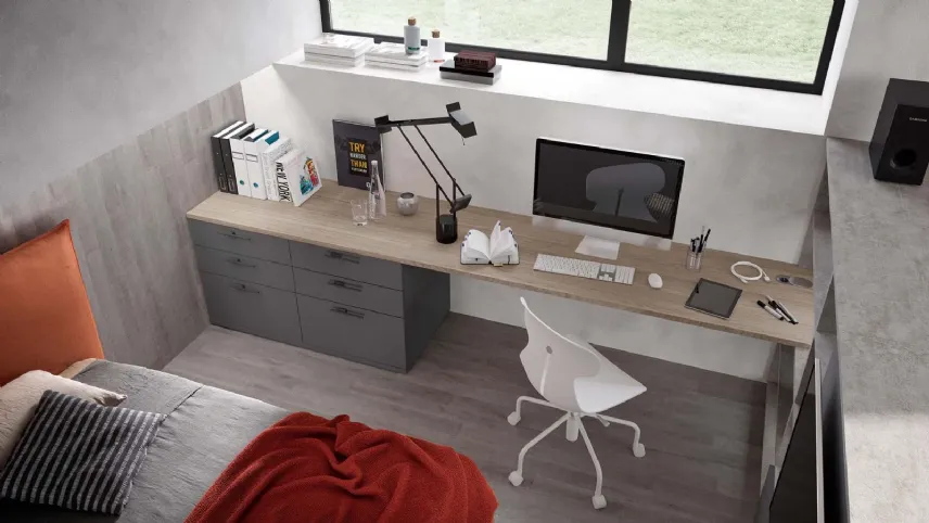 Scrivania componibile Doimo Cityline con cassettiera