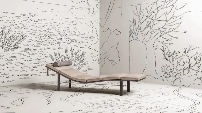 Chaise longue Tuscany, designed by Naoto Fukasawa per Molteni&c.