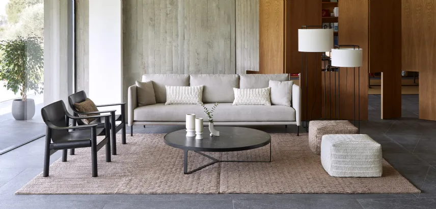 Gan Rugs - Tappeto Chaddar 100% lana e base in rete di PVC.