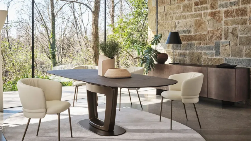 Calligaris - Orbita: tavolo ovale allungabile 