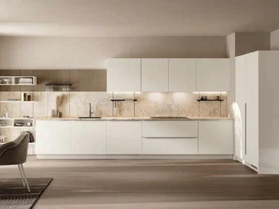 Scavolini - Cucina Moda con ante in PET Bianco Talco