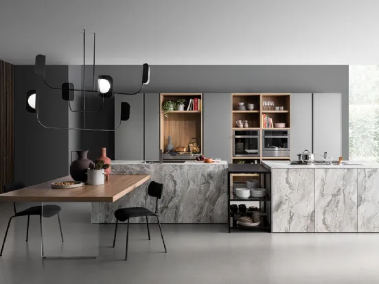Cucina Aspen sistema ALL-AROUND di Doimo Cucine