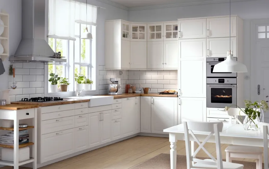 cucina country economica Bodbyn di Ikea