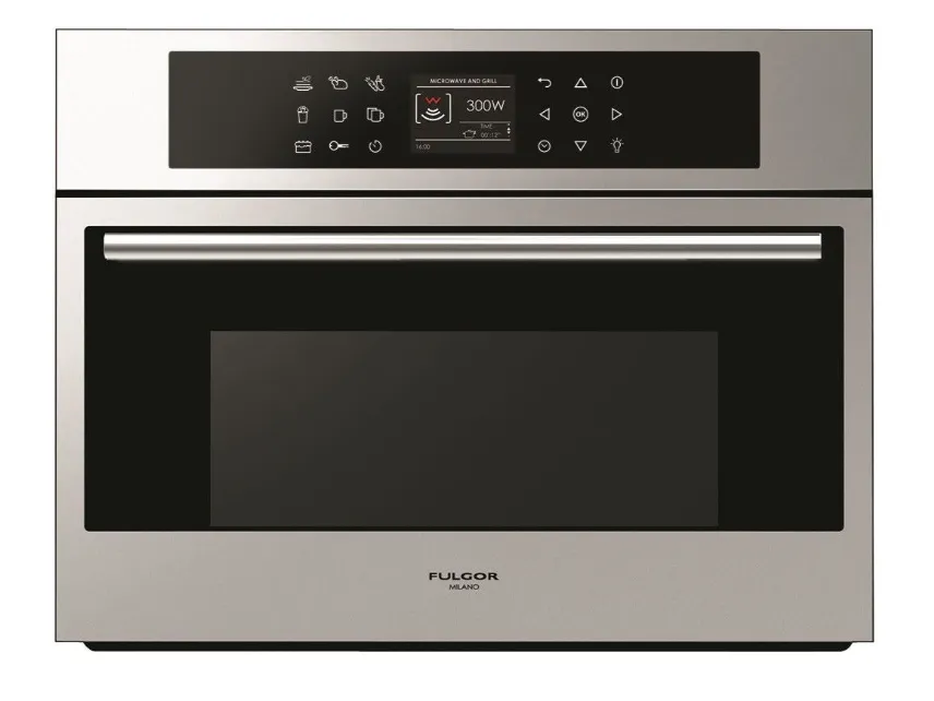 Fulgor Milano - FGMO 4508 TEM: forno a microonde da incasso combinato in acciaio inox