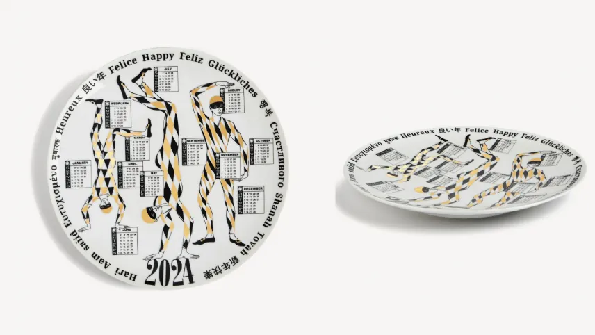 Piatto calendario 2024 di Fornasetti