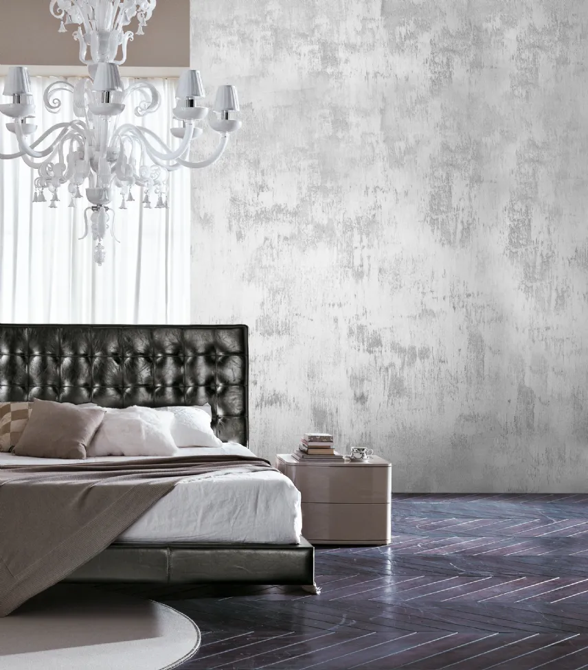 parete con effetto metallico
