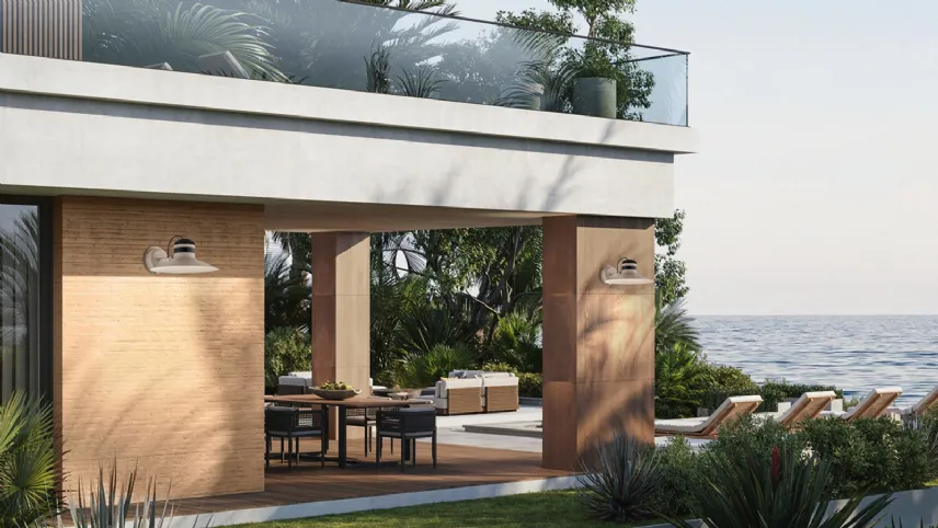 Masiero - Cordea Outdoor A G: lampada da parete per esterno a LED