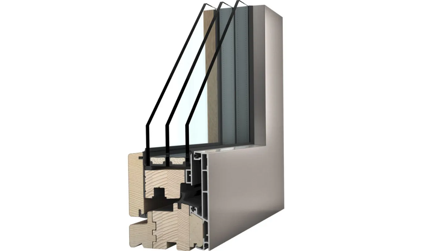 Finestra in Legno e Allumino HF 520 di Internorm