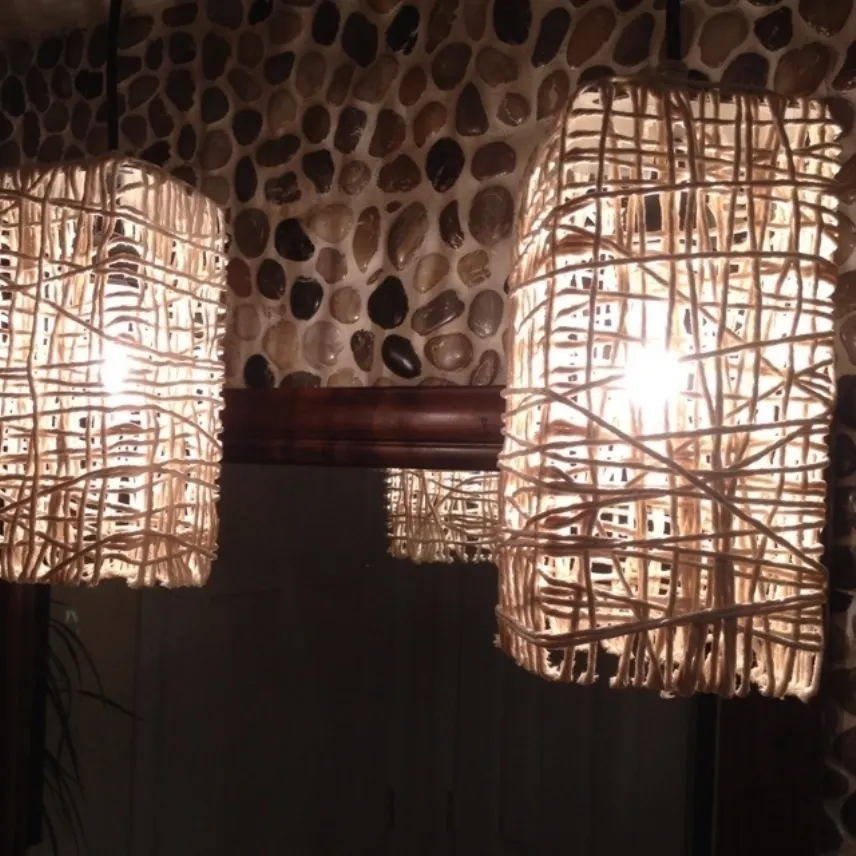 Lampadari fai da te realizzati con lo spago