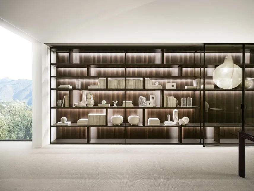 Porro - System, libreria a parete in legno